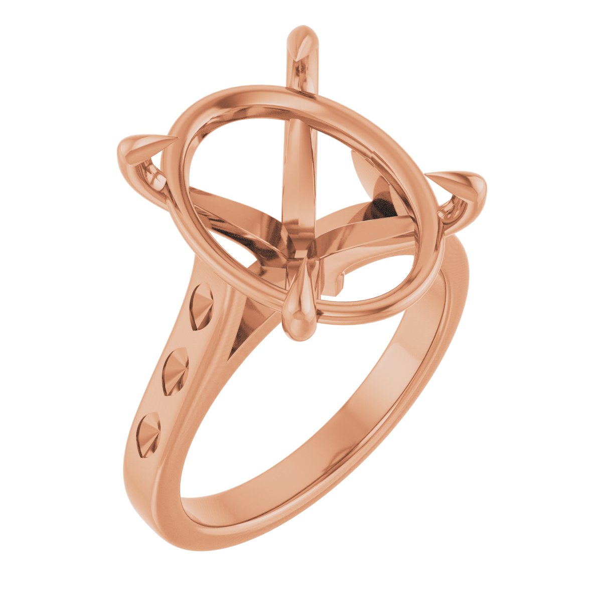 Claw-Prong Accented Engagement Ring