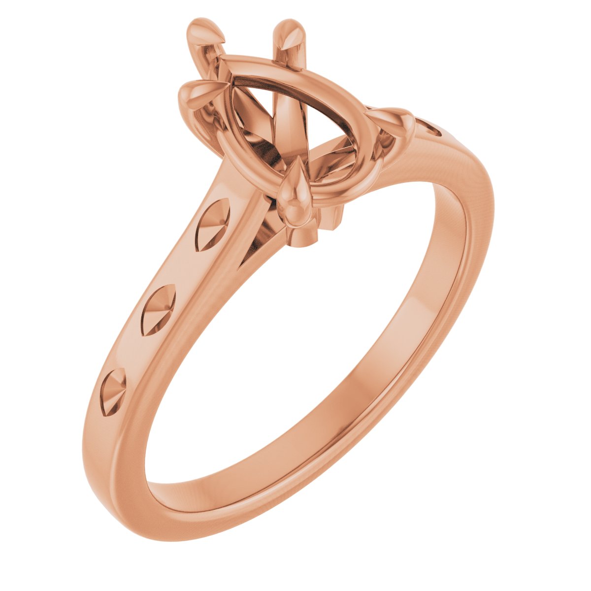 Claw-Prong Accented Engagement Ring