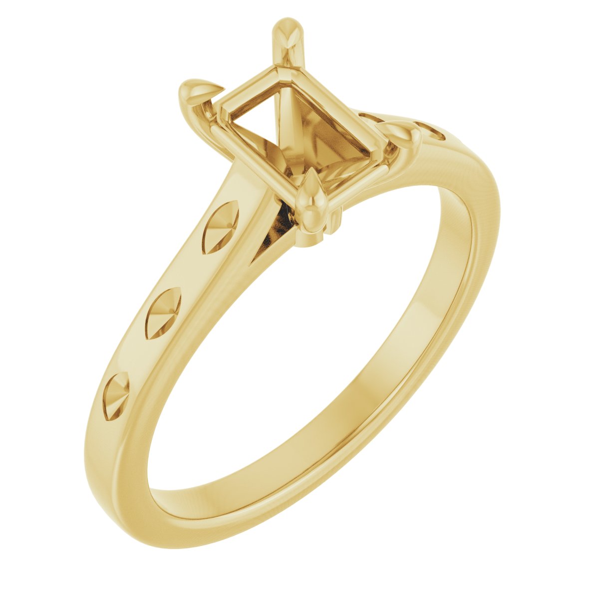 Claw-Prong Accented Engagement Ring