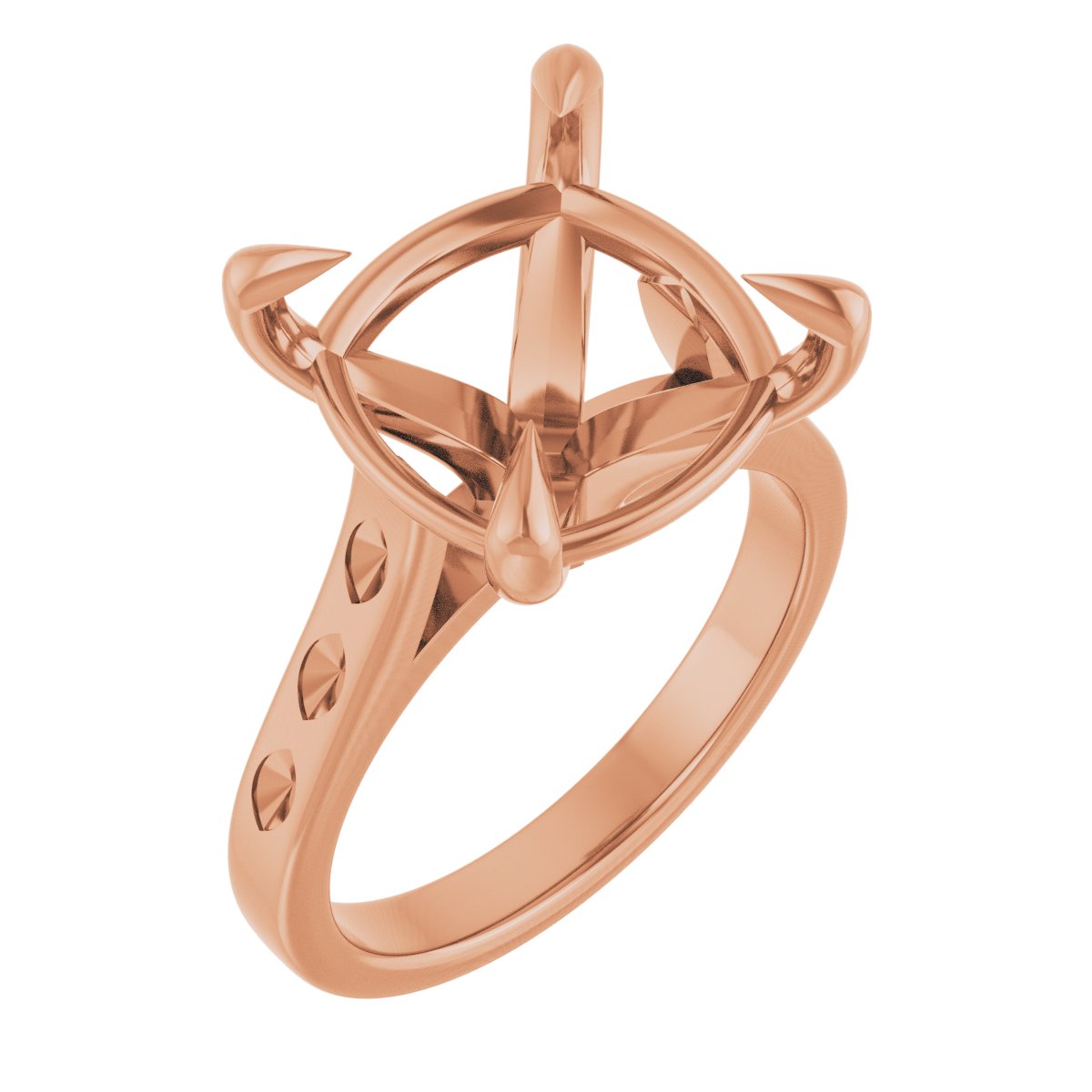 Claw-Prong Accented Engagement Ring