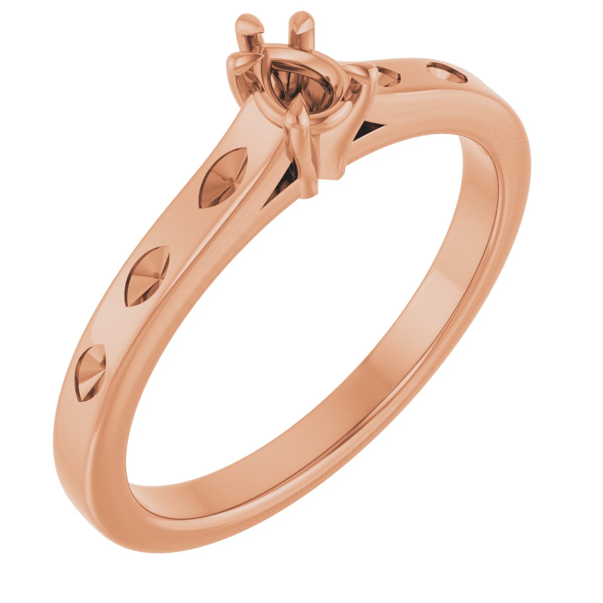 Claw-Prong Accented Engagement Ring