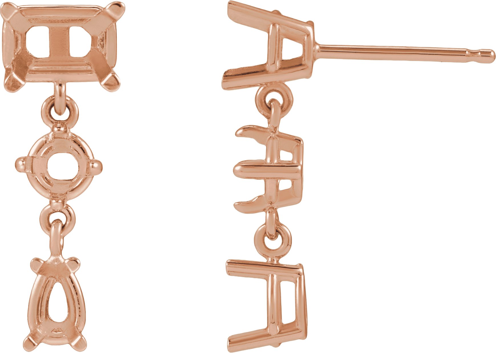 Multi-Shape Dangle Earrings