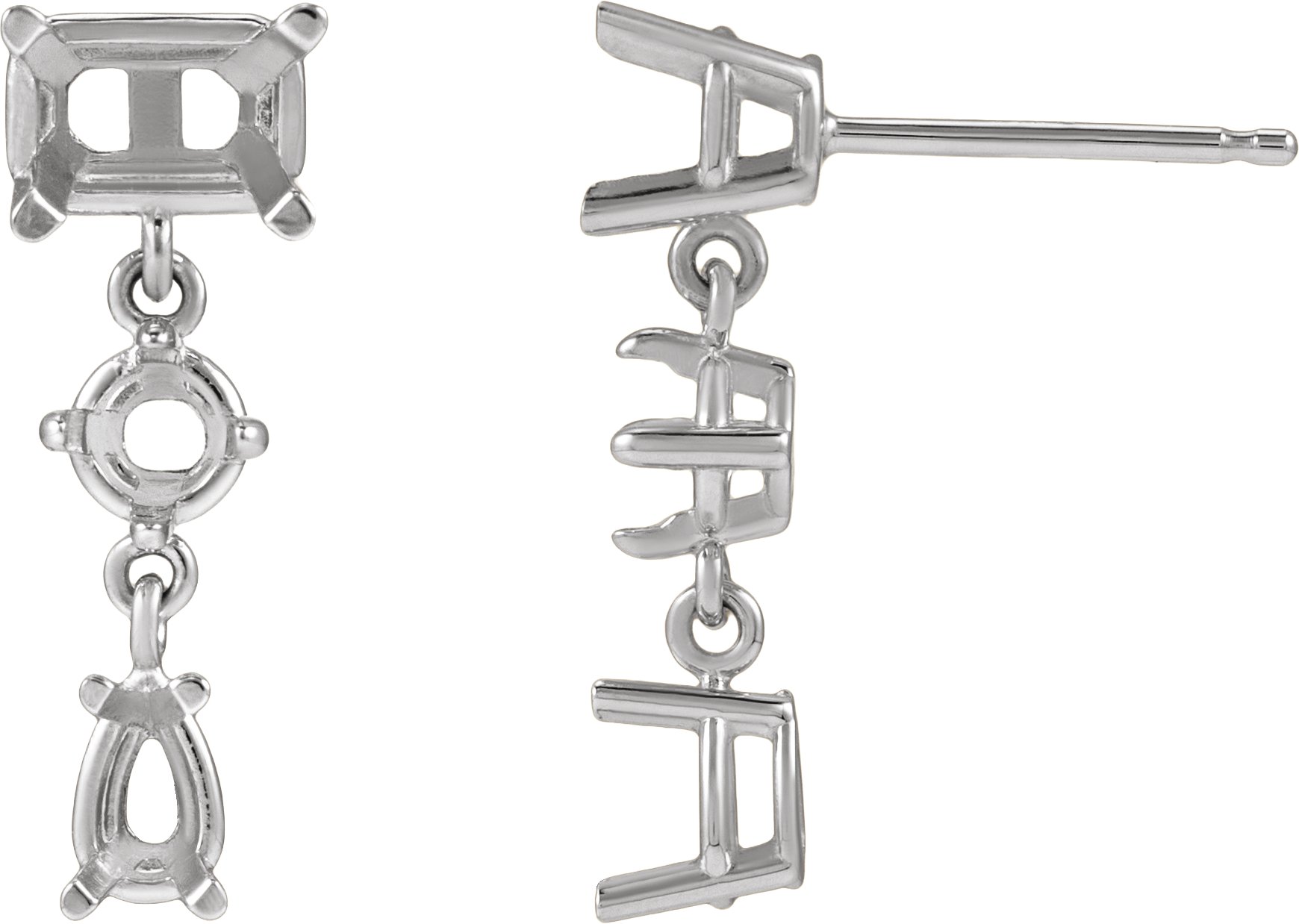 Multi-Shape Dangle Earrings