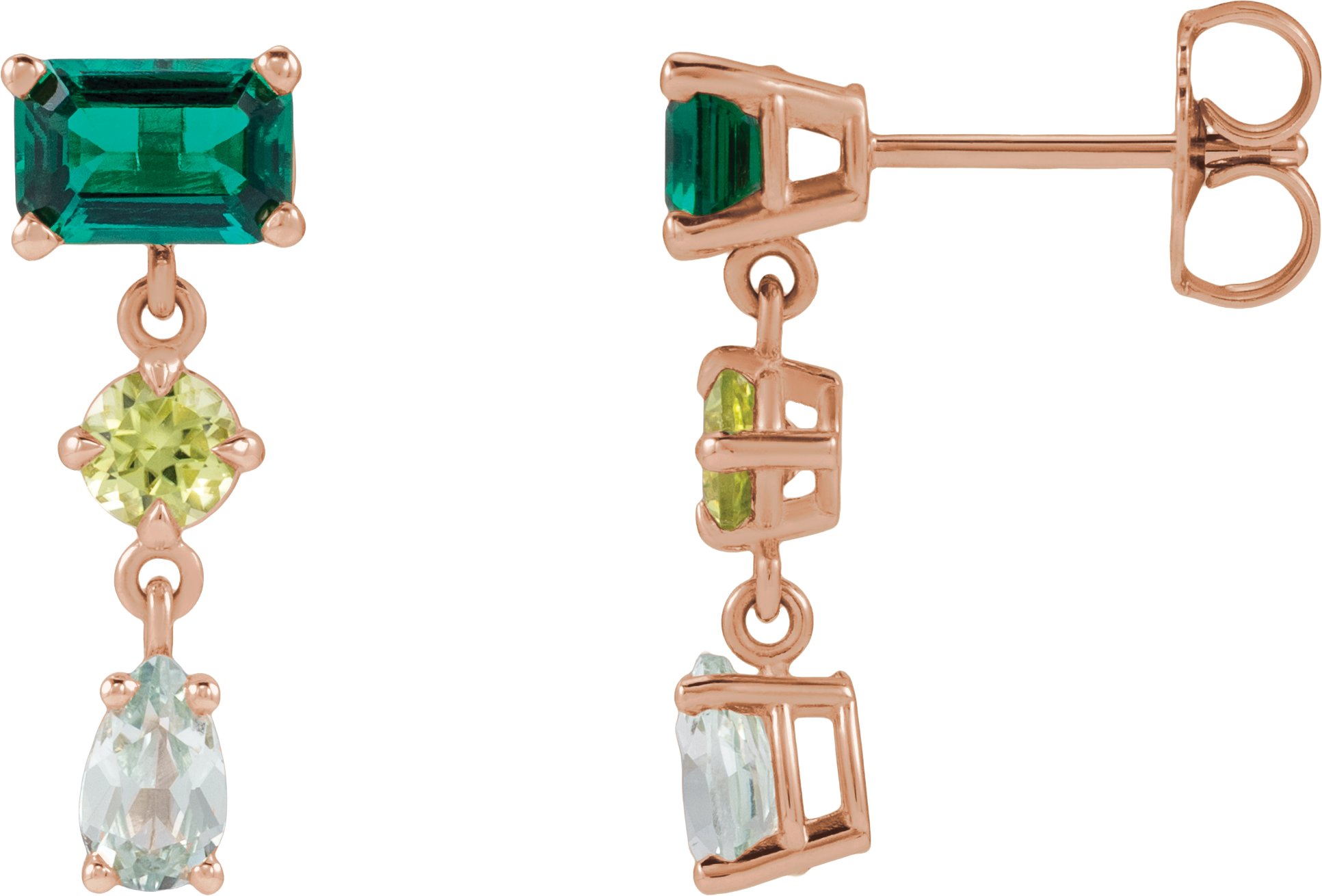 Multi-Shape Dangle Earrings