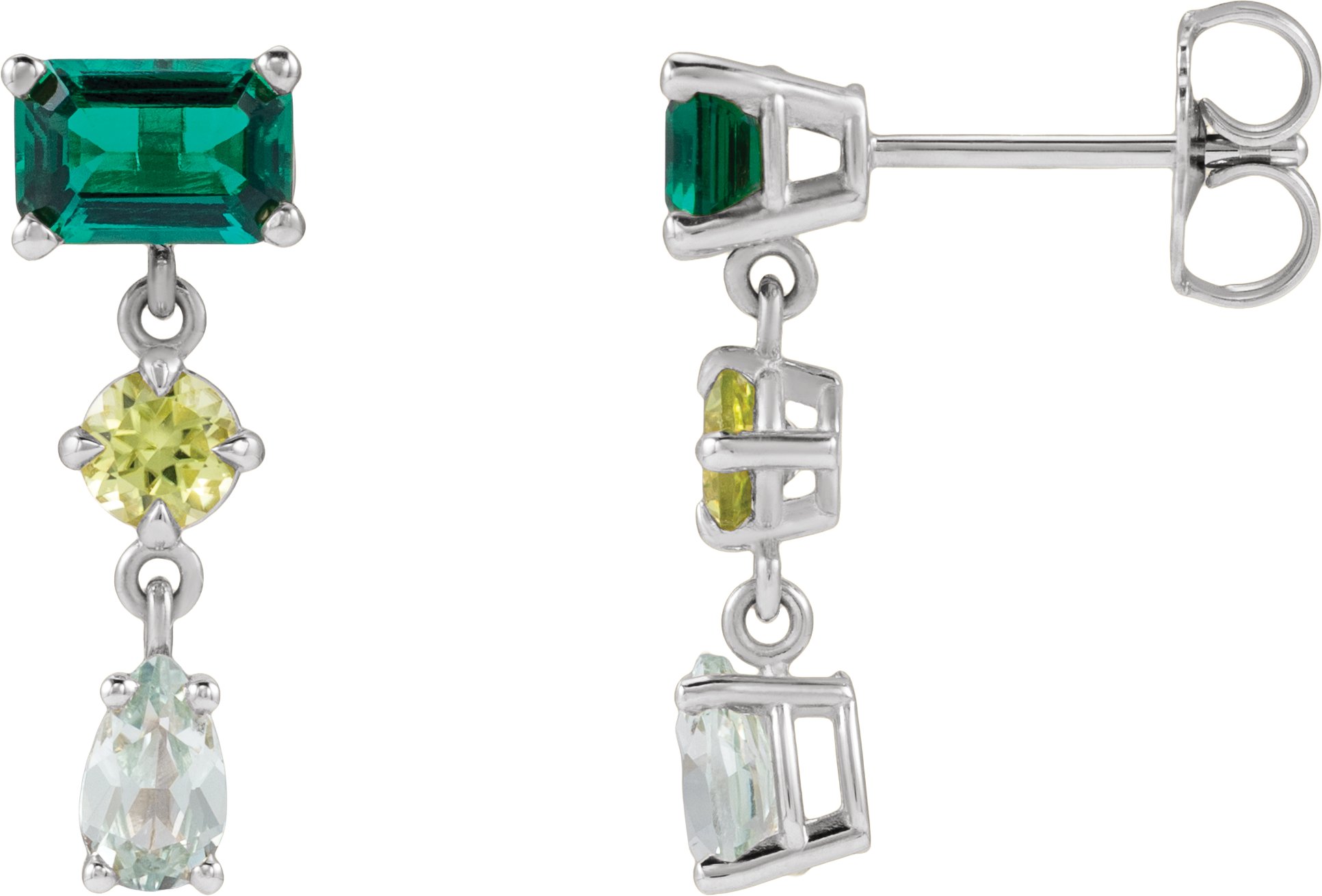 Multi-Shape Dangle Earrings