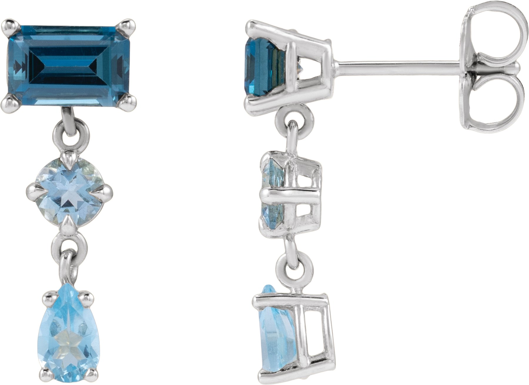 Multi-Shape Dangle Earrings