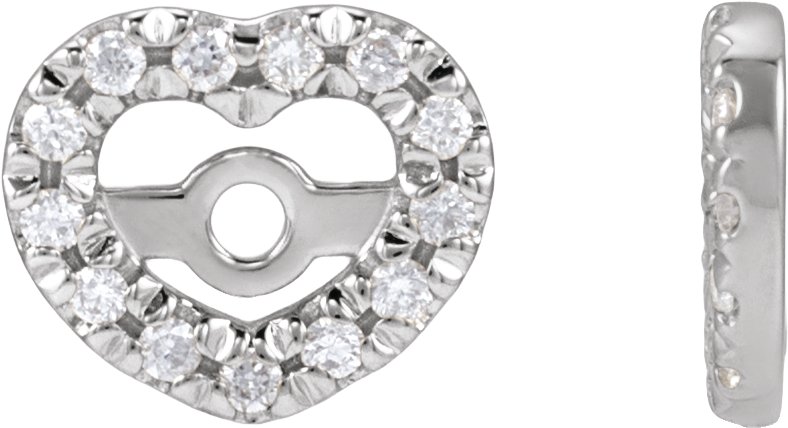 Accented Heart Earring Jackets
