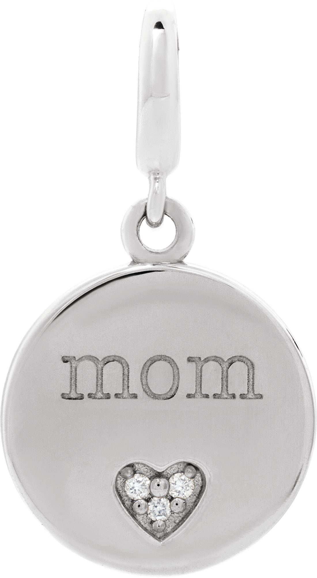 Engravable Accented Heart Charm/Pendant