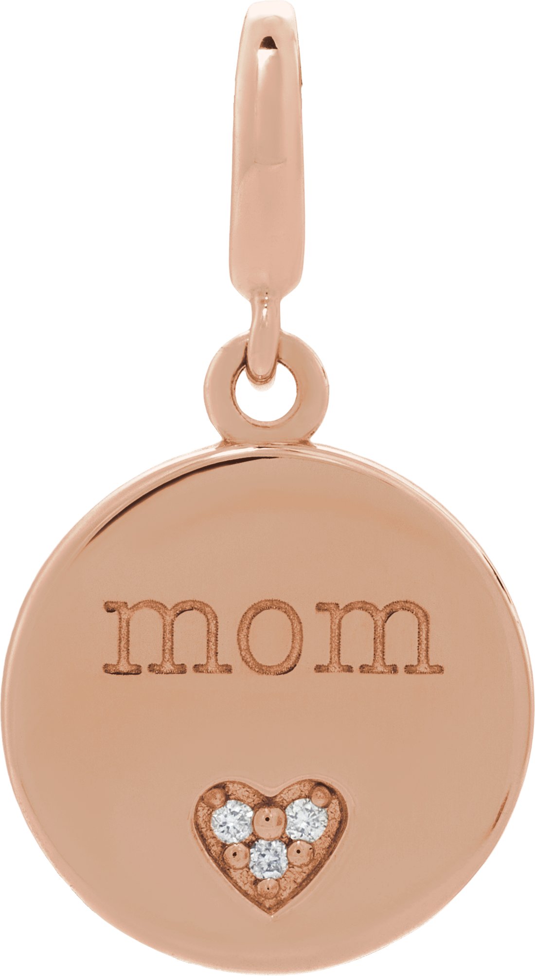 Engravable Accented Heart Charm/Pendant