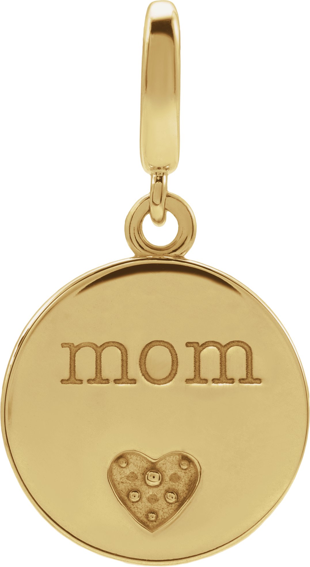 Engravable Accented Heart Charm/Pendant