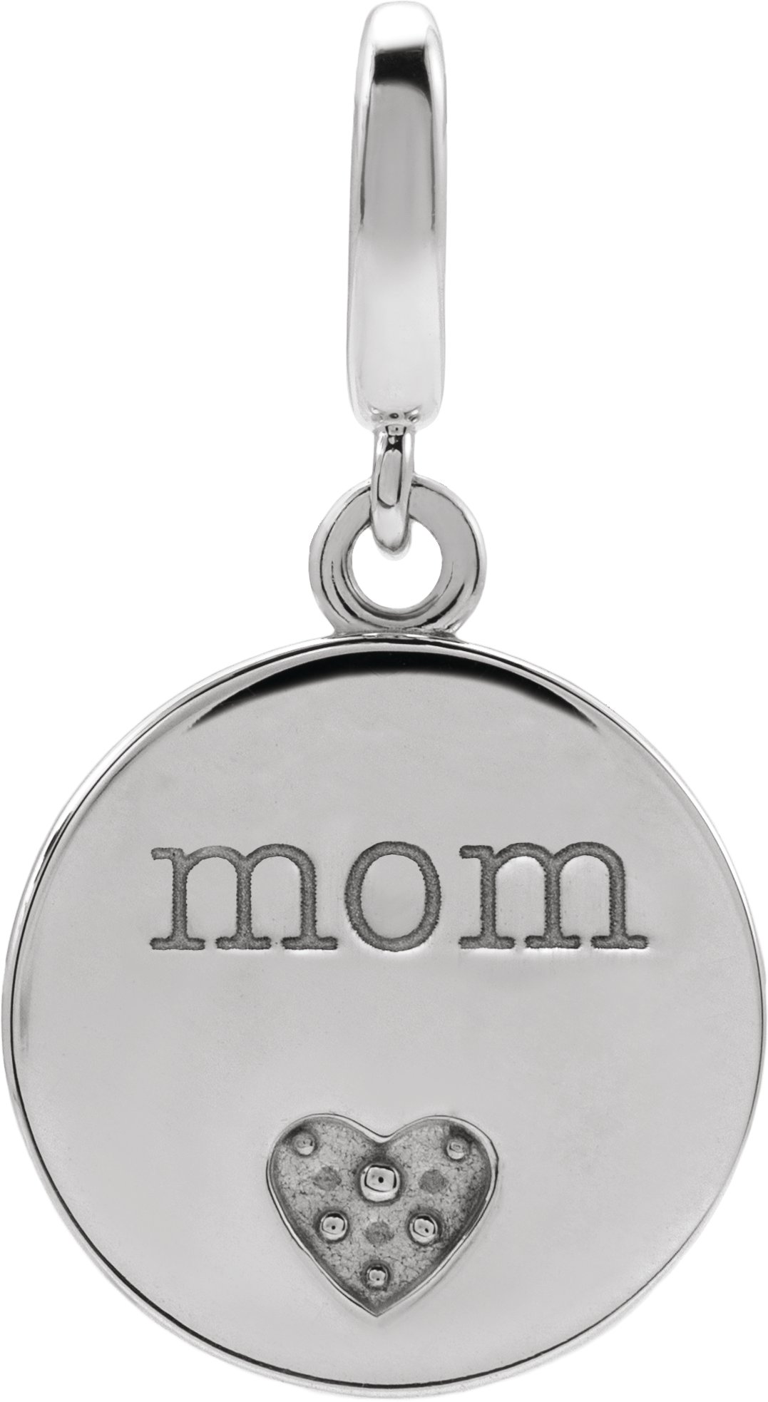 Engravable Accented Heart Charm/Pendant