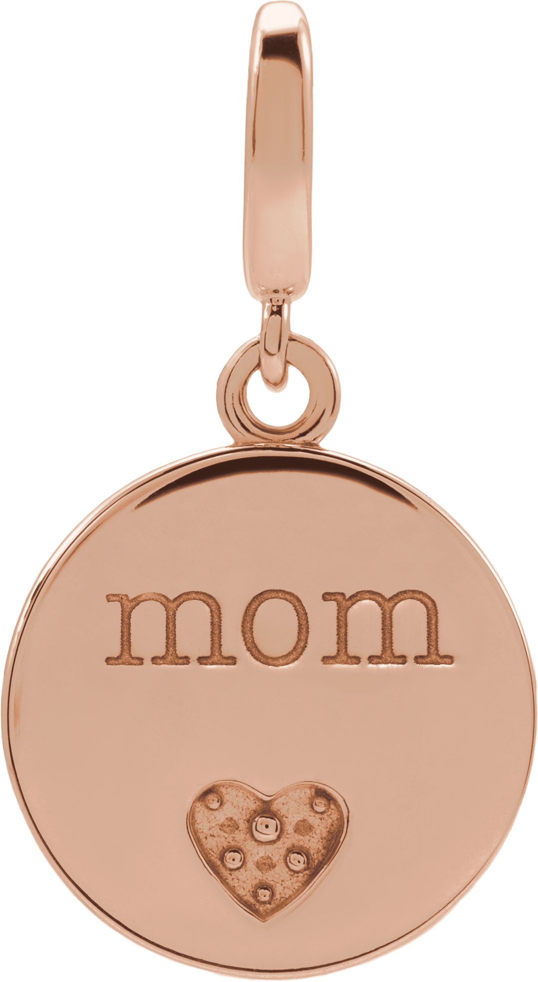Engravable Accented Heart Charm/Pendant