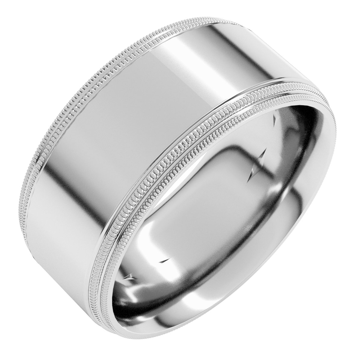 Double Milgrain Comfort-Fit Flat Band