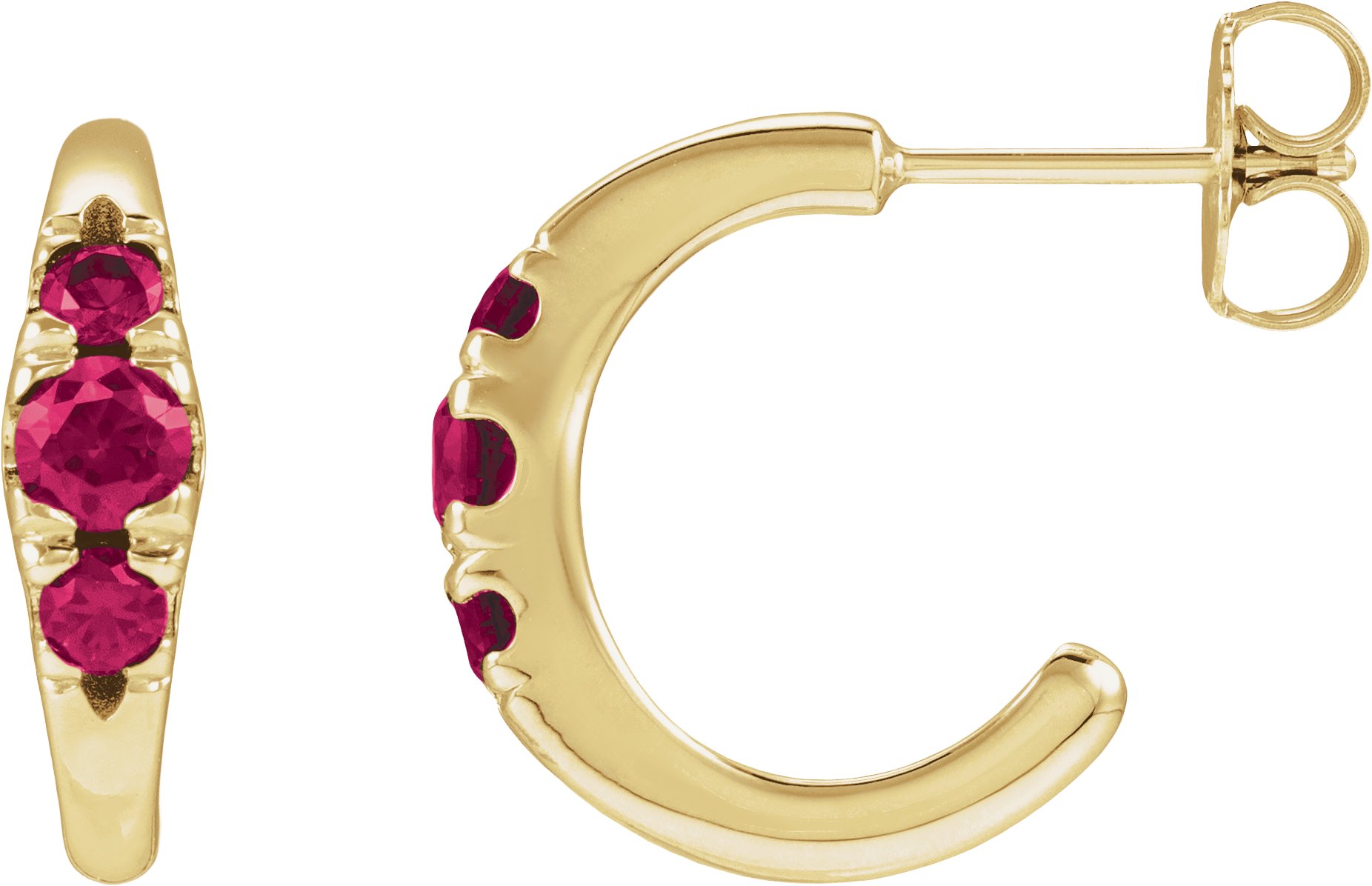 Accented Hoop Earrings