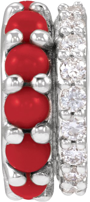 Accented Cabochon Spacer Charm/Pendant