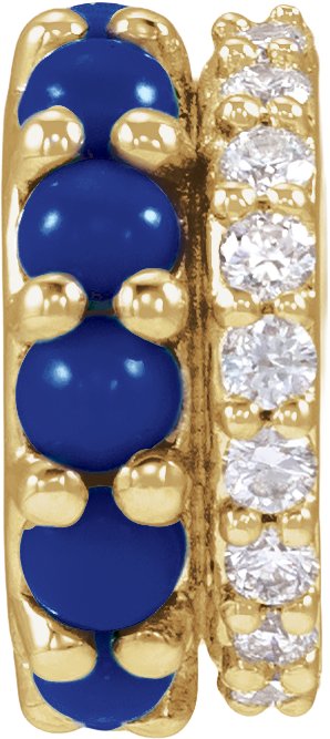 Accented Cabochon Spacer Charm/Pendant