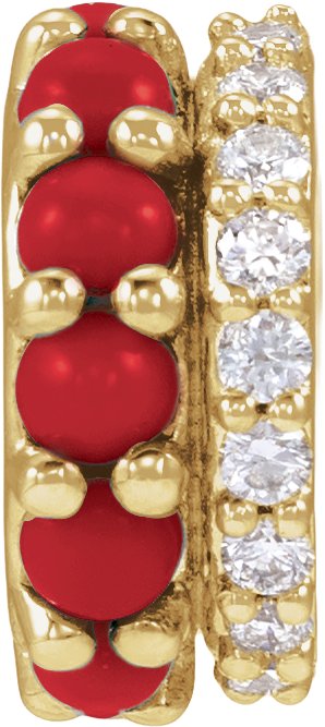 Accented Cabochon Spacer Charm/Pendant