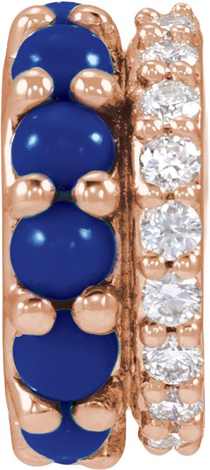 Accented Cabochon Spacer Charm/Pendant
