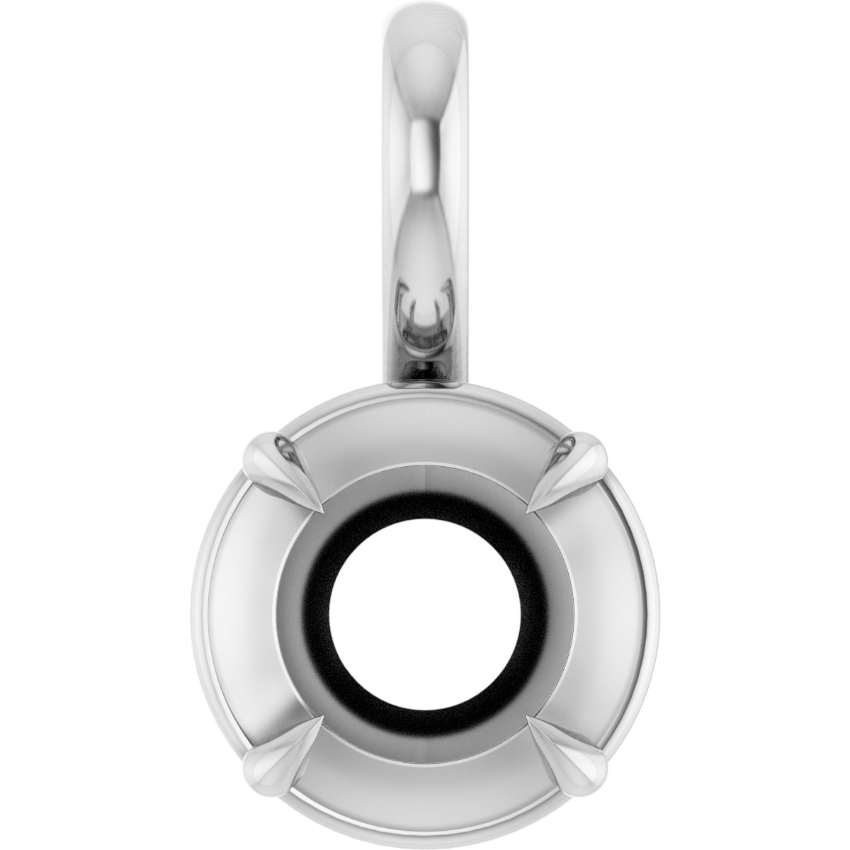 Claw-Prong Solitaire Bezel-Style Pendant