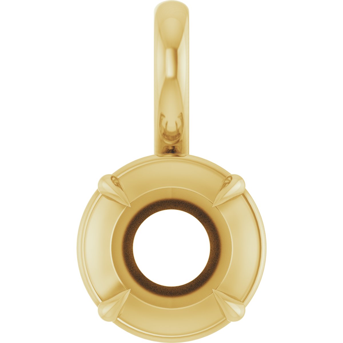 Claw-Prong Solitaire Bezel-Style Pendant