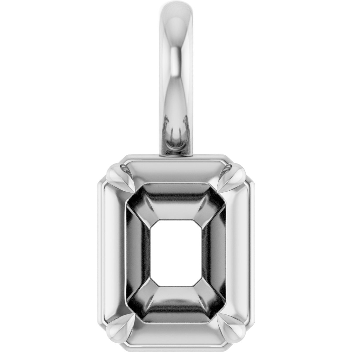 Claw-Prong Solitaire Bezel-Style Pendant