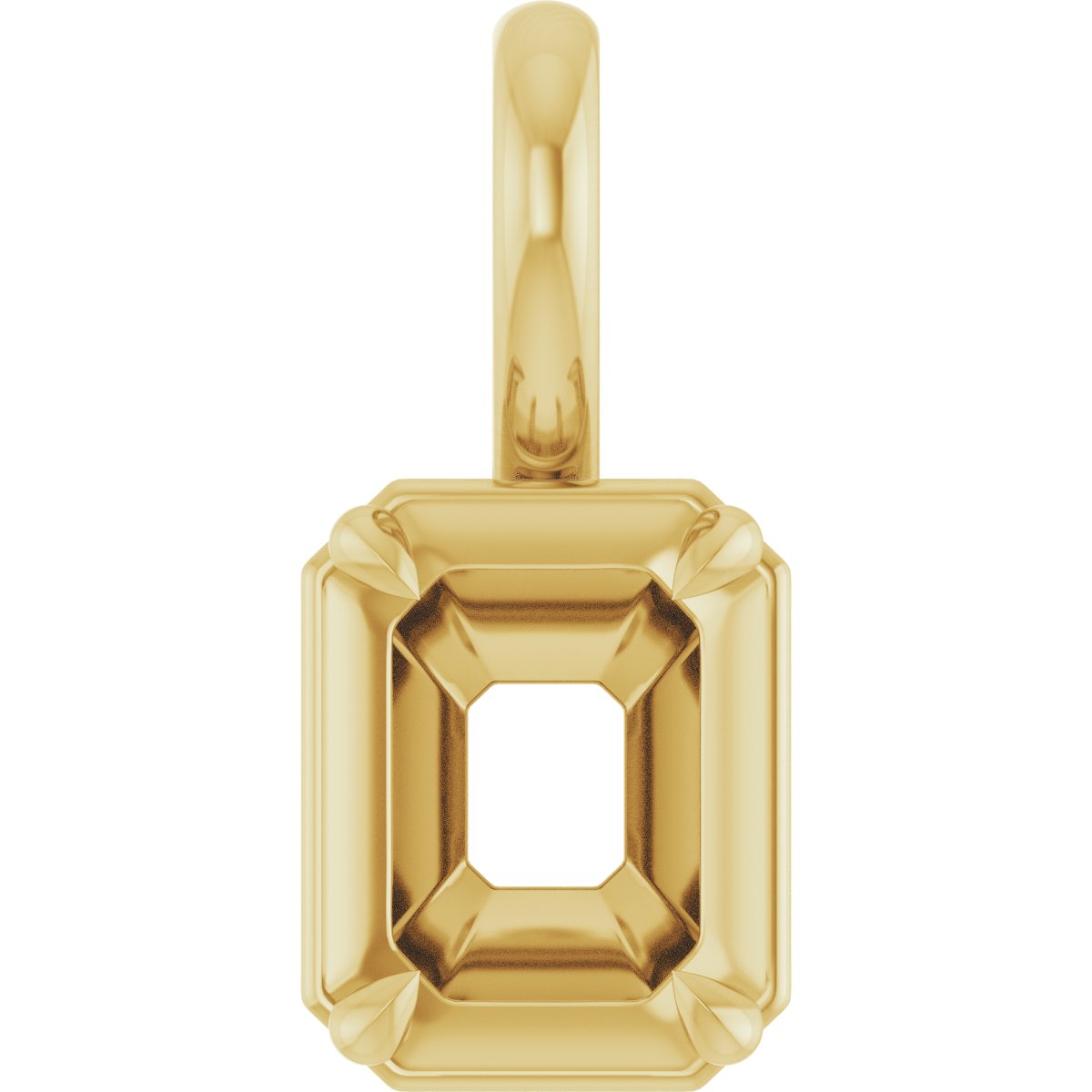 Claw-Prong Solitaire Bezel-Style Pendant