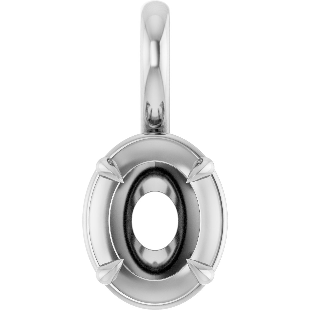 Claw-Prong Solitaire Bezel-Style Pendant