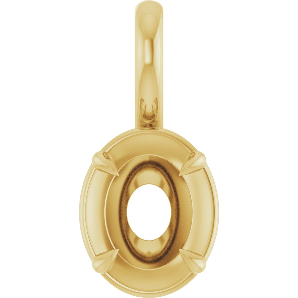 Claw-Prong Solitaire Bezel-Style Pendant