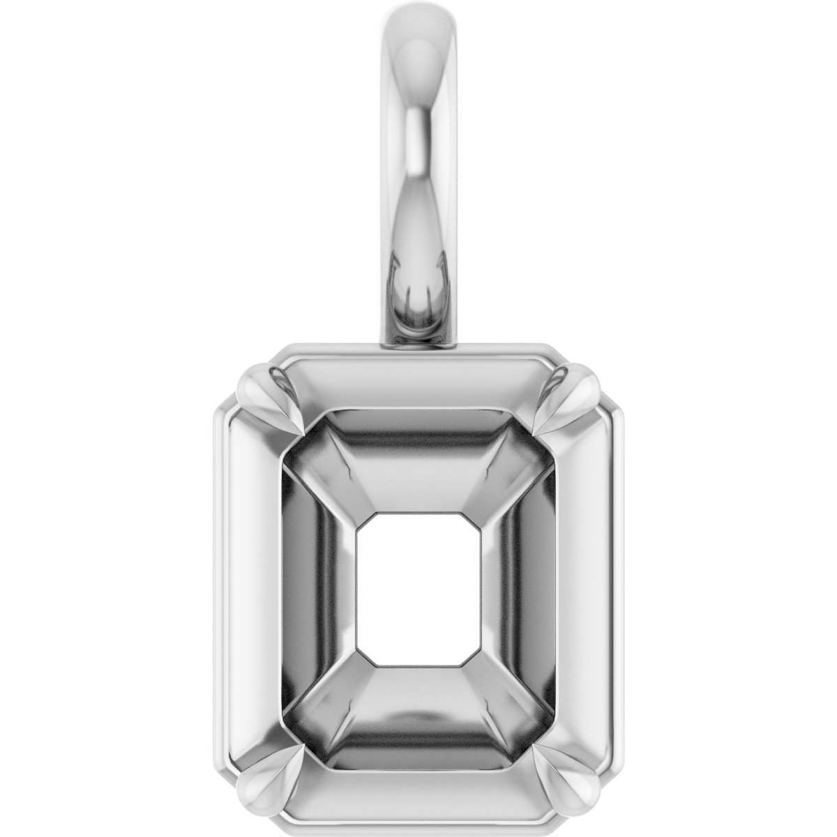 Claw-Prong Solitaire Bezel-Style Pendant