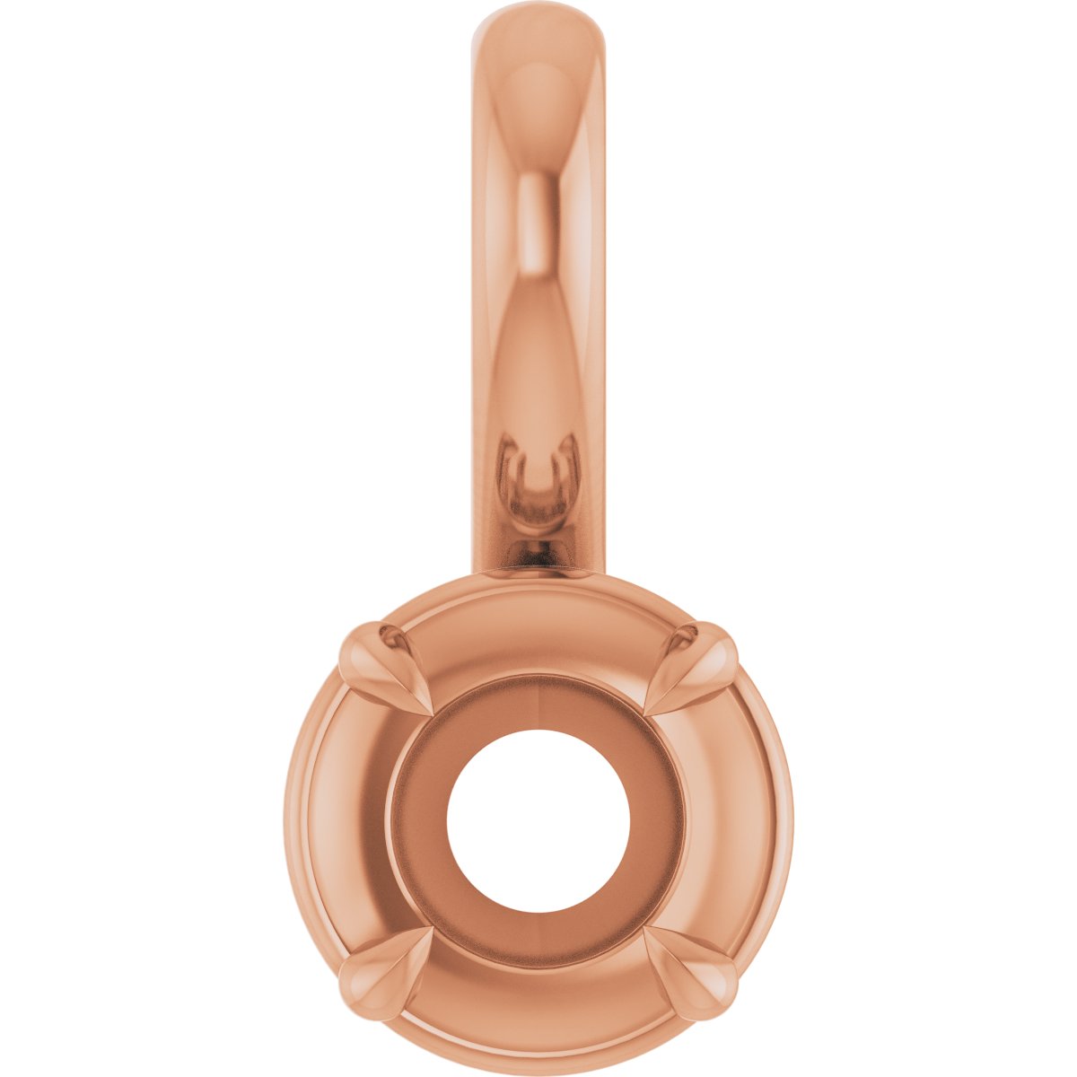 Claw-Prong Solitaire Bezel-Style Pendant