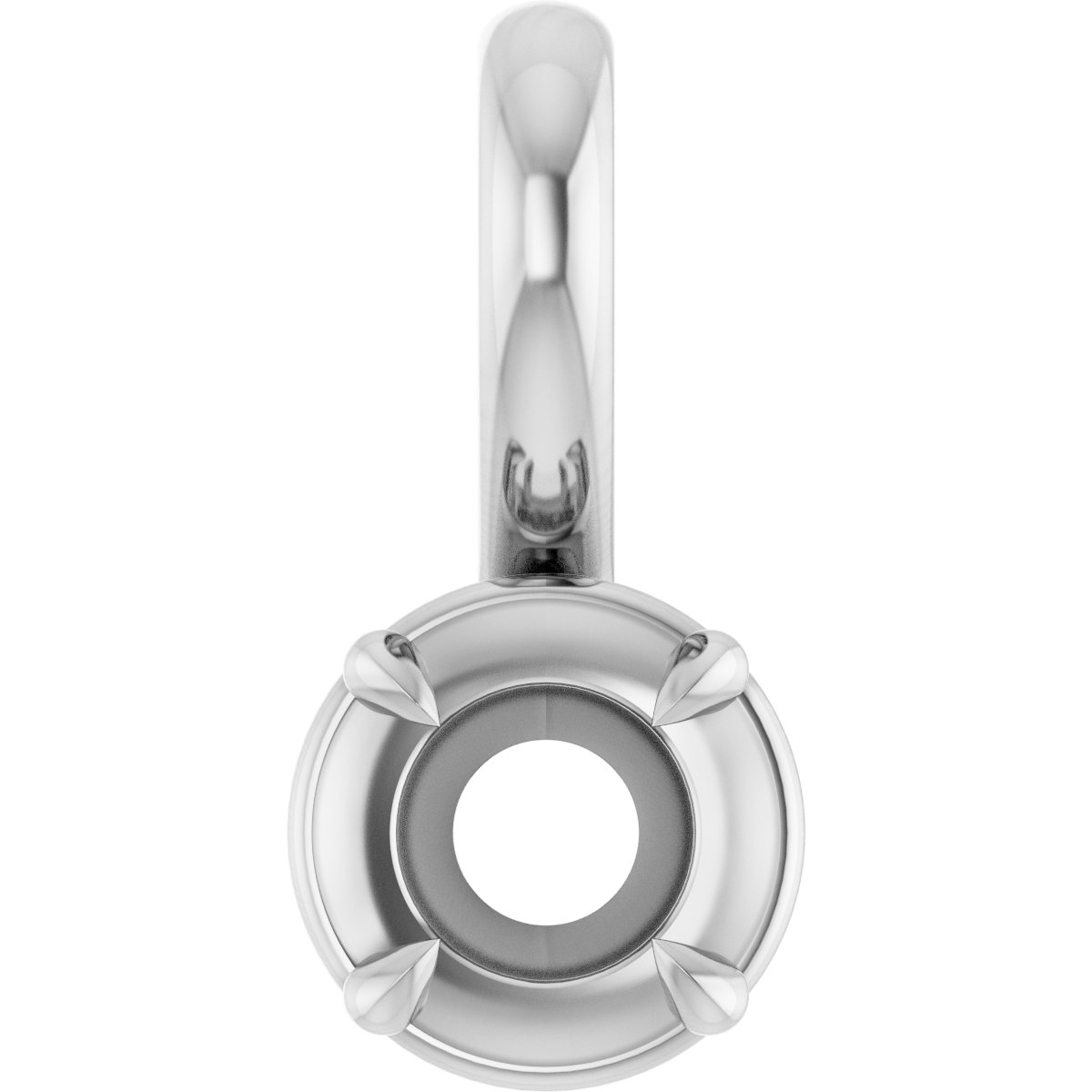 Claw-Prong Solitaire Bezel-Style Pendant