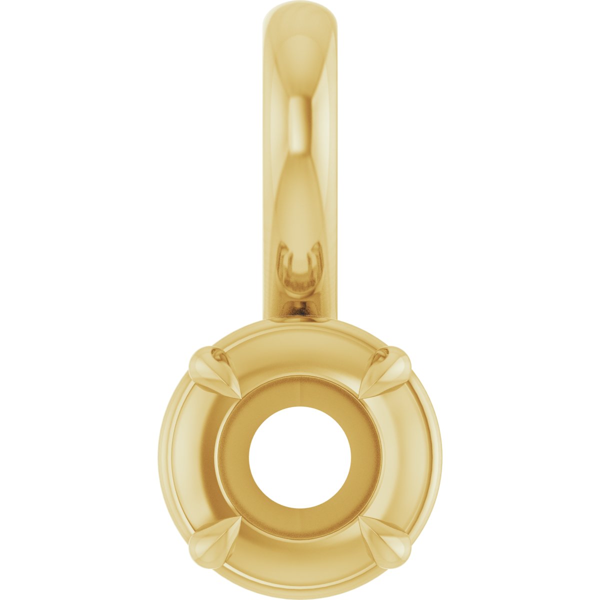 Claw-Prong Solitaire Bezel-Style Pendant