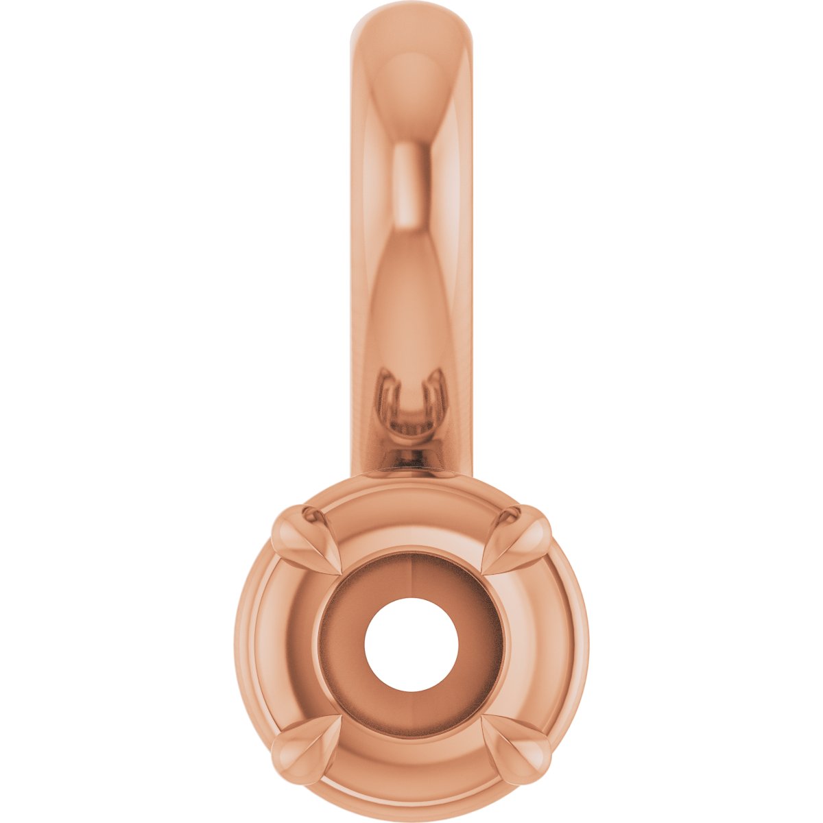 Claw-Prong Solitaire Bezel-Style Pendant