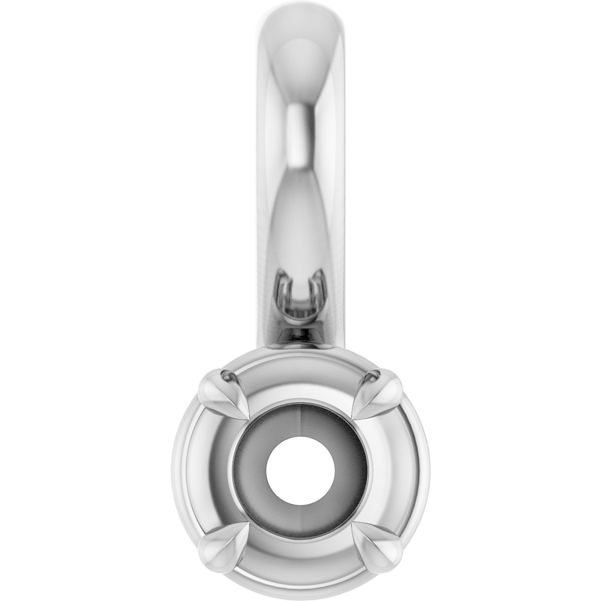 Claw-Prong Solitaire Bezel-Style Pendant