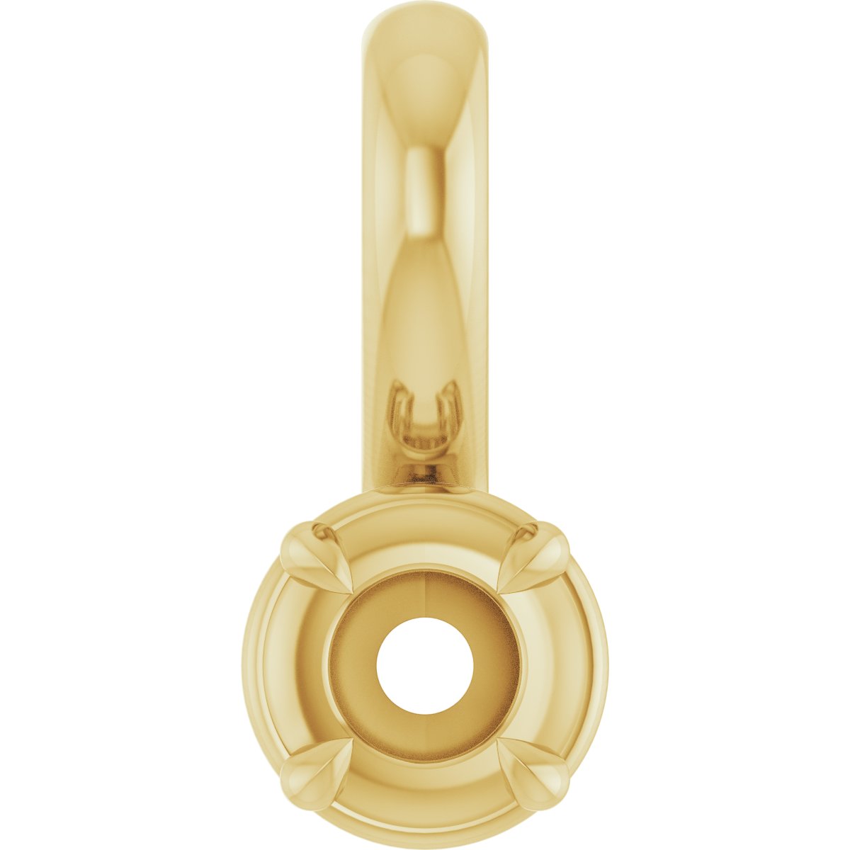 Claw-Prong Solitaire Bezel-Style Pendant