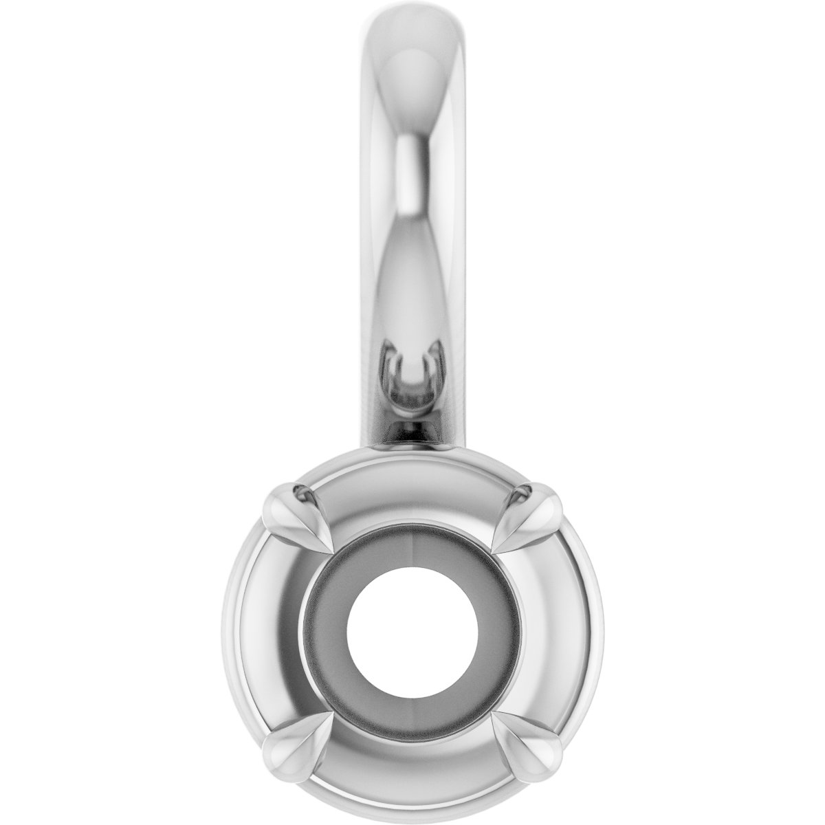 Claw-Prong Solitaire Bezel-Style Pendant