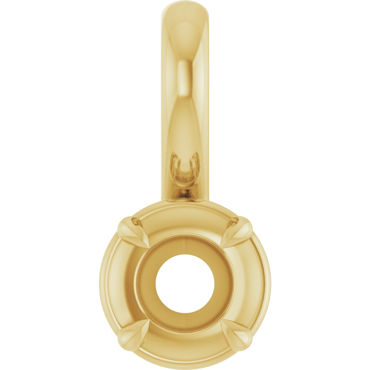 Claw-Prong Solitaire Bezel-Style Pendant