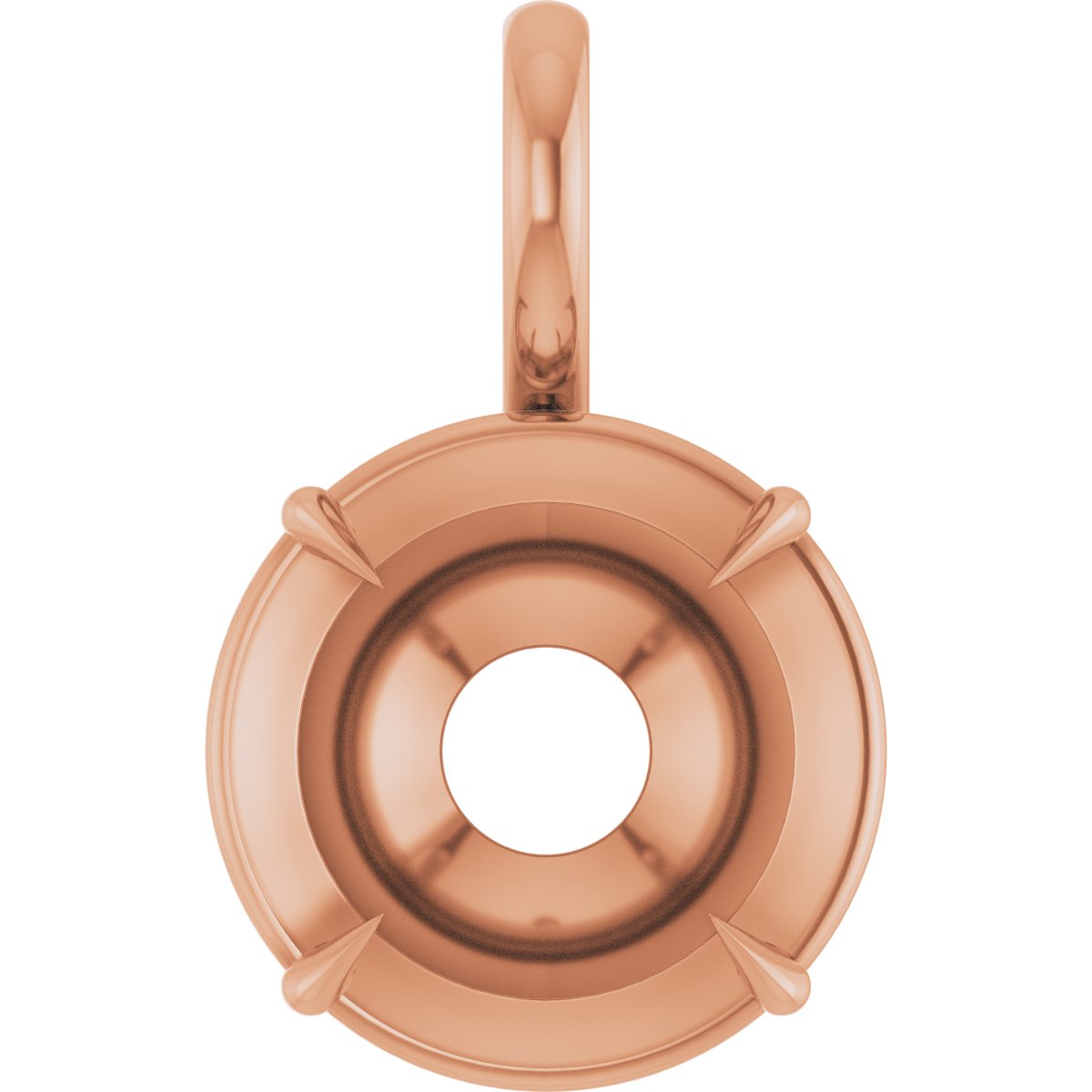 Claw-Prong Solitaire Bezel-Style Pendant