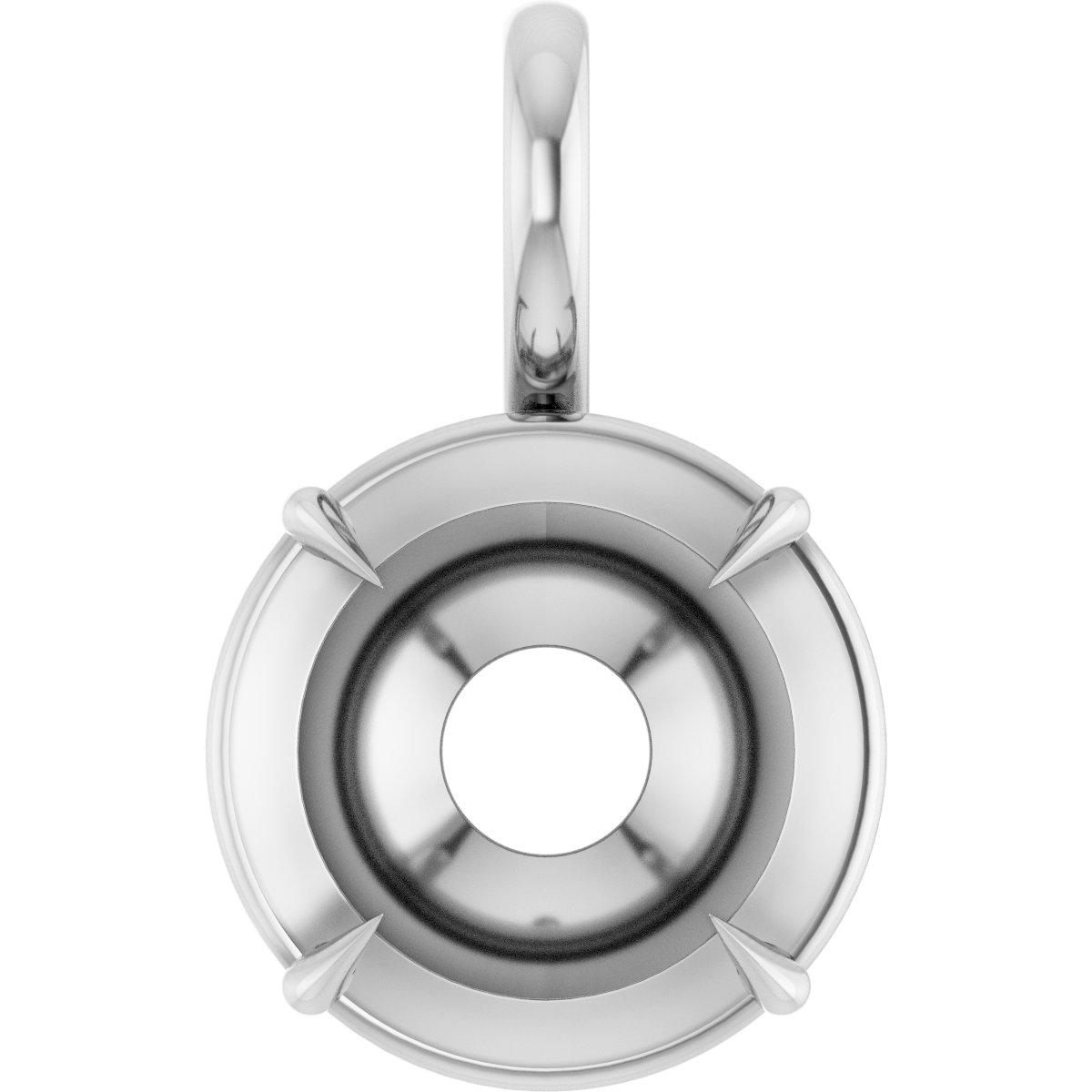 Claw-Prong Solitaire Bezel-Style Pendant