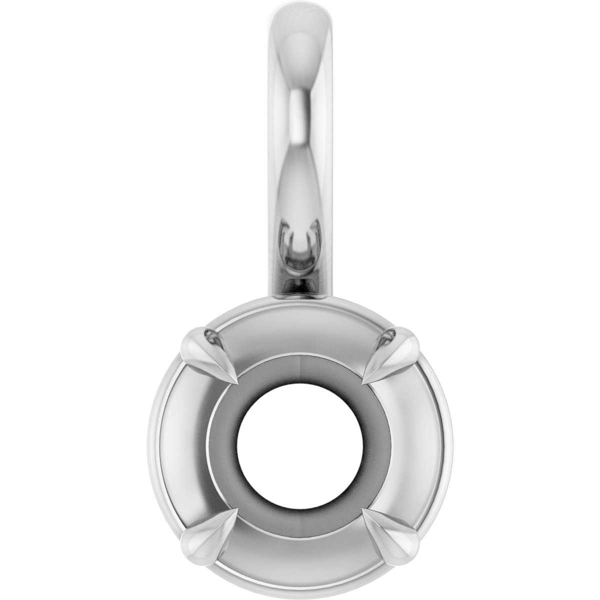 Claw-Prong Solitaire Bezel-Style Pendant