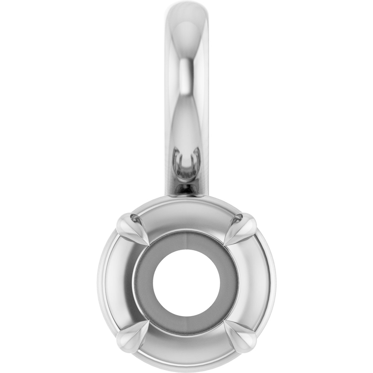Claw-Prong Solitaire Bezel-Style Pendant