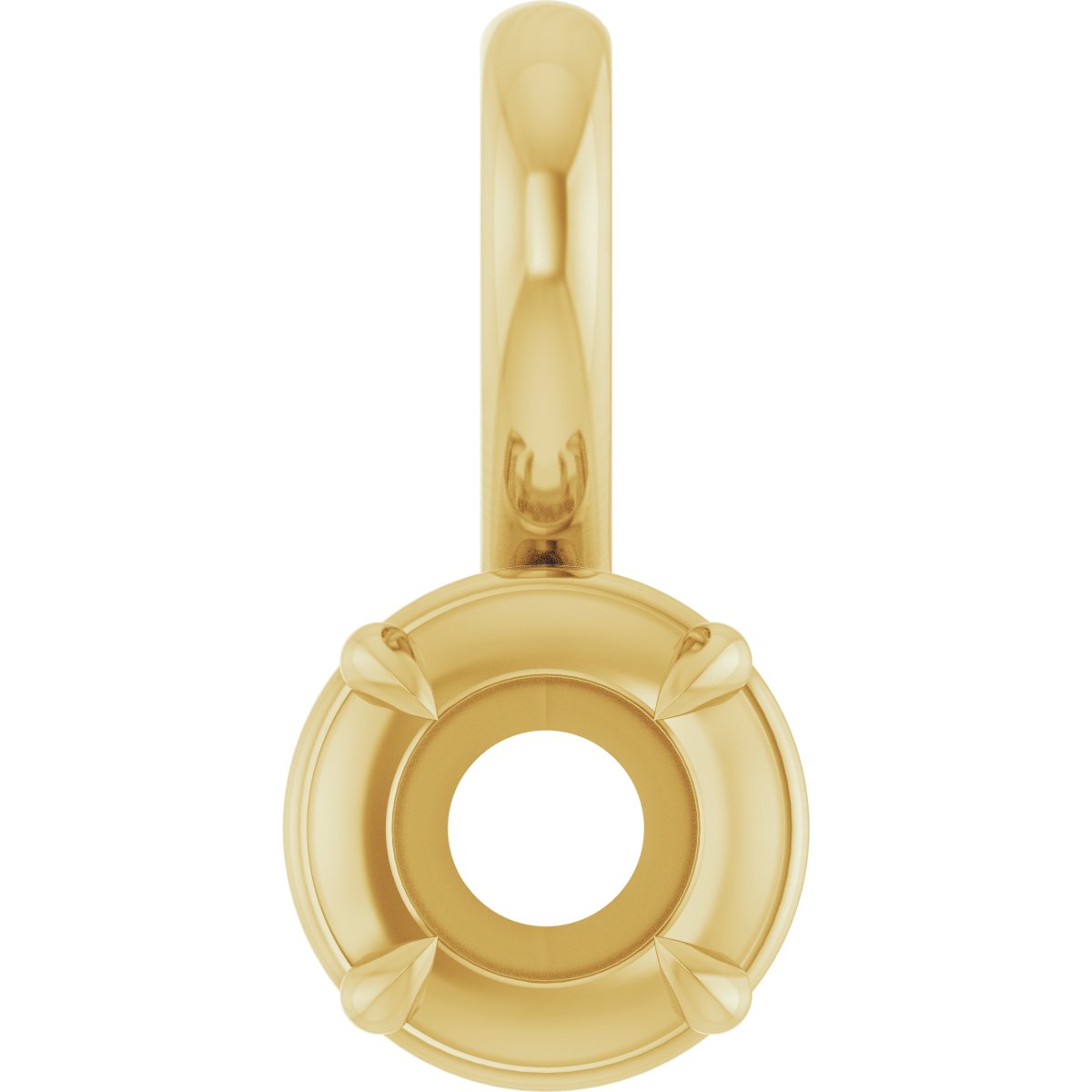 Claw-Prong Solitaire Bezel-Style Pendant