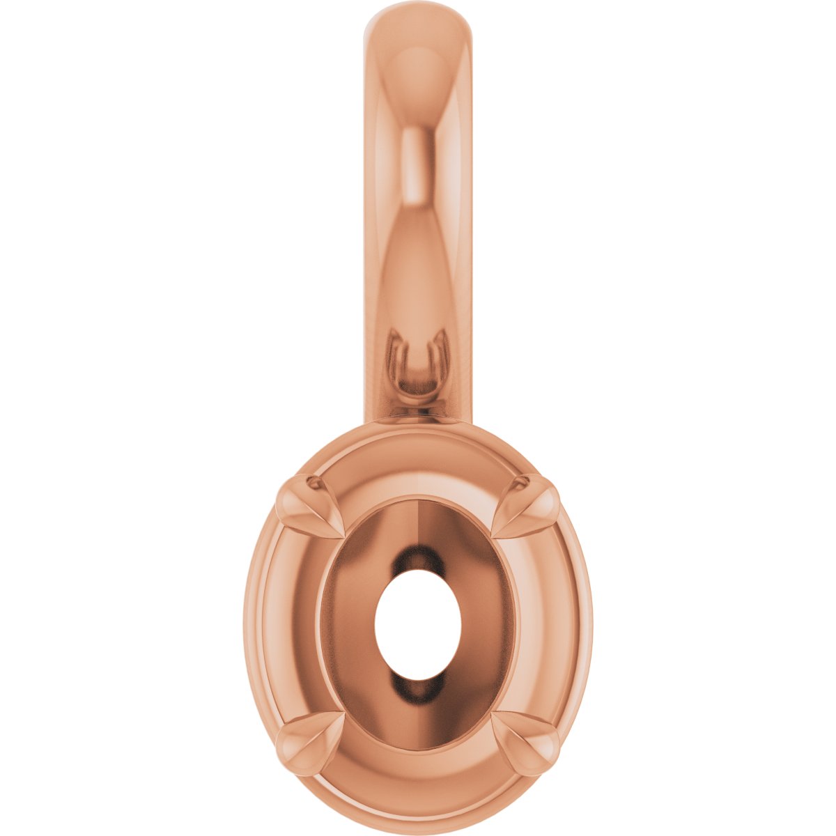 Claw-Prong Solitaire Bezel-Style Pendant