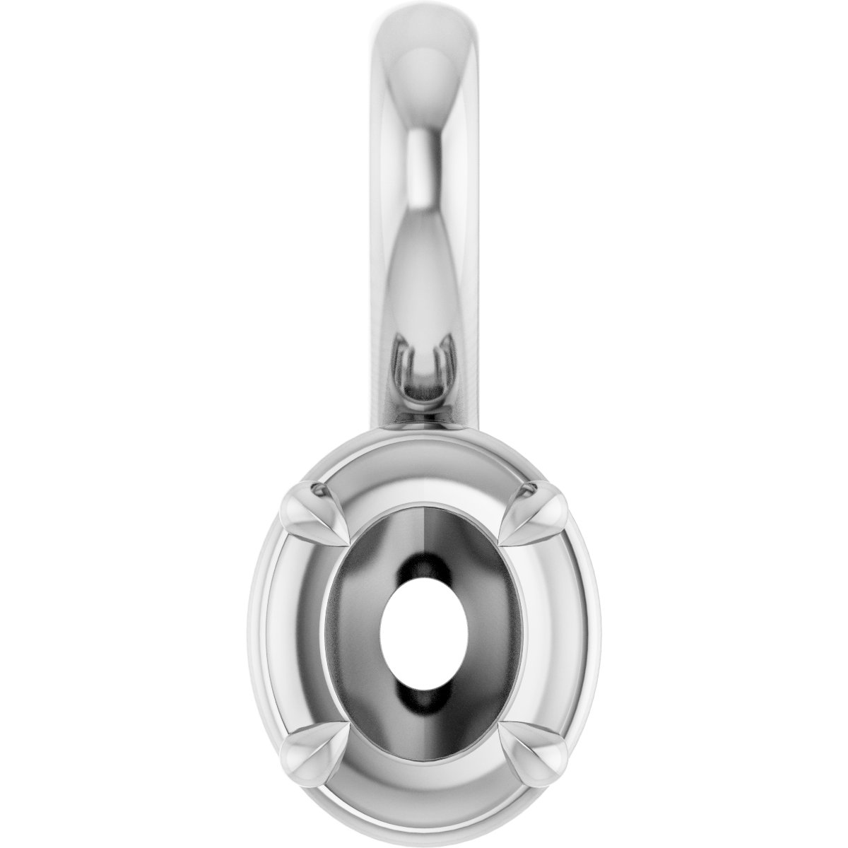 Claw-Prong Solitaire Bezel-Style Pendant