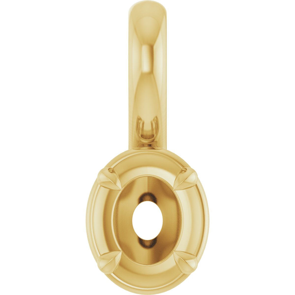 Claw-Prong Solitaire Bezel-Style Pendant