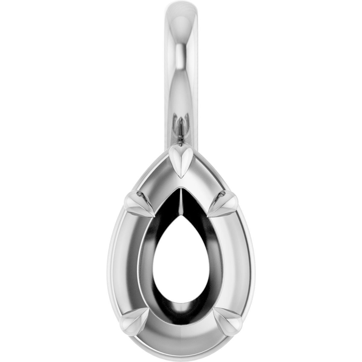 Claw-Prong Solitaire Bezel-Style Pendant