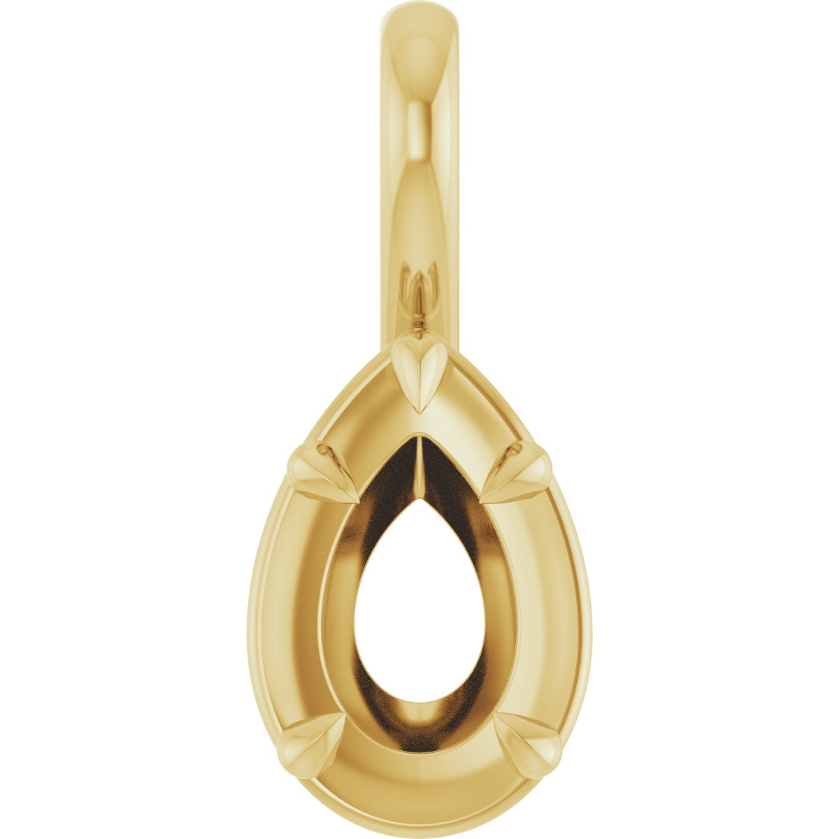Claw-Prong Solitaire Bezel-Style Pendant