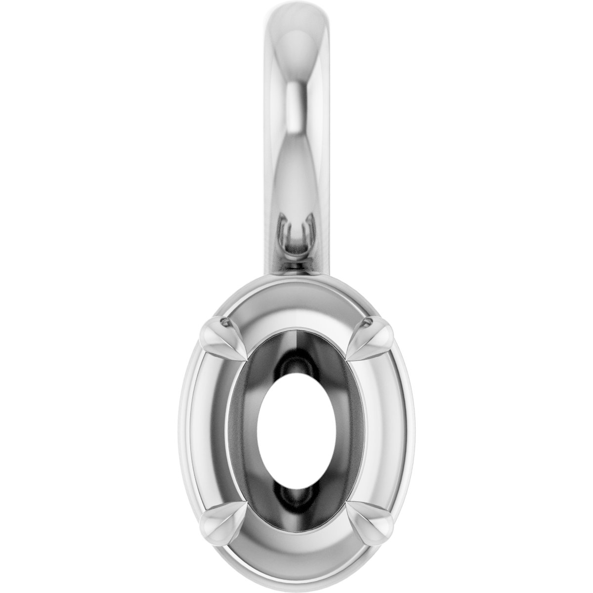 Claw-Prong Solitaire Bezel-Style Pendant