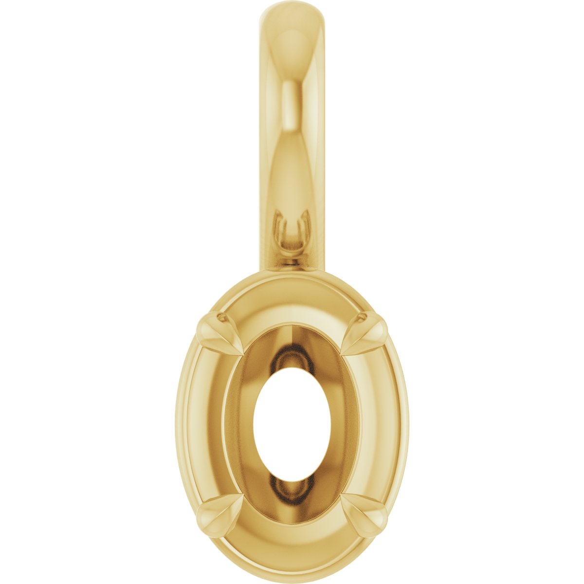 Claw-Prong Solitaire Bezel-Style Pendant