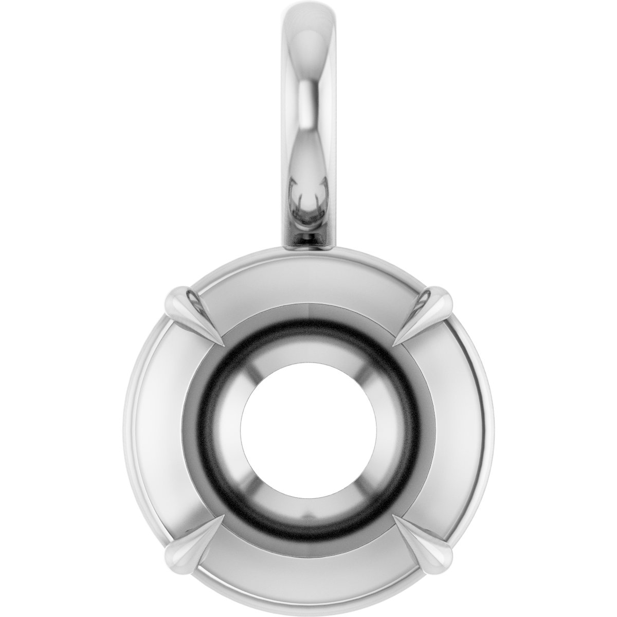 Claw-Prong Solitaire Bezel-Style Pendant